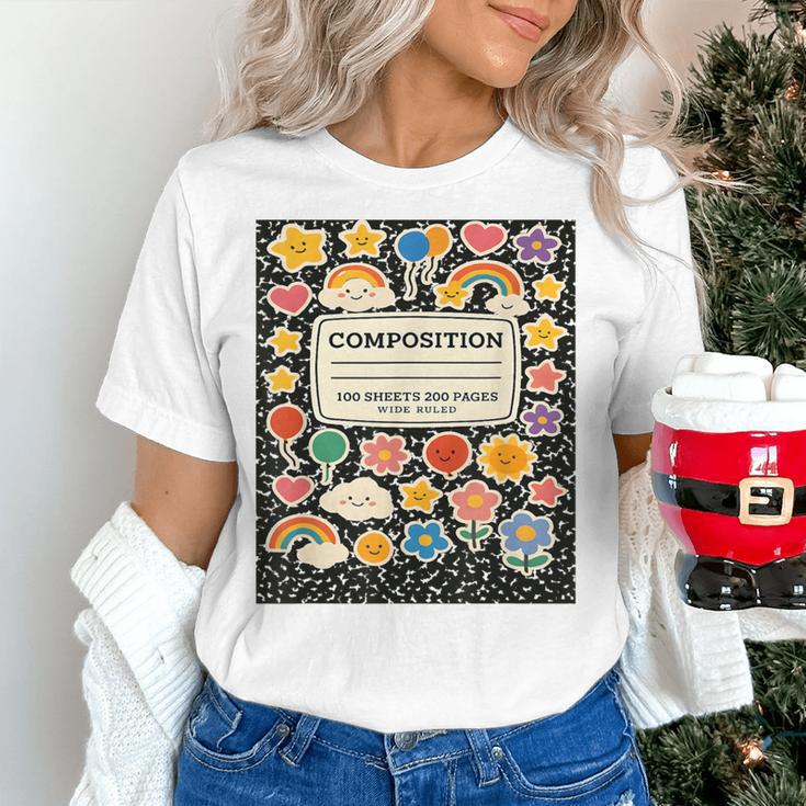 Composition Notebook Costume Teacher Matching Halloween Book Women's T-Shirt, gift for family, gift for coworker Composition Notebook Costume Teacher Matching Halloween Book Women's T-Shirt, gift for family, gift for coworker