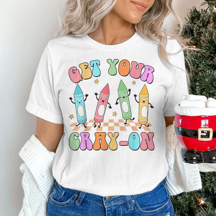 Get Your Cray-On Preschool Teacher Kindergarten Teacher Women's T-Shirt, gift for family, gift for coworker Get Your Cray-On Preschool Teacher Kindergarten Teacher Women's T-Shirt, gift for family, gift for coworker