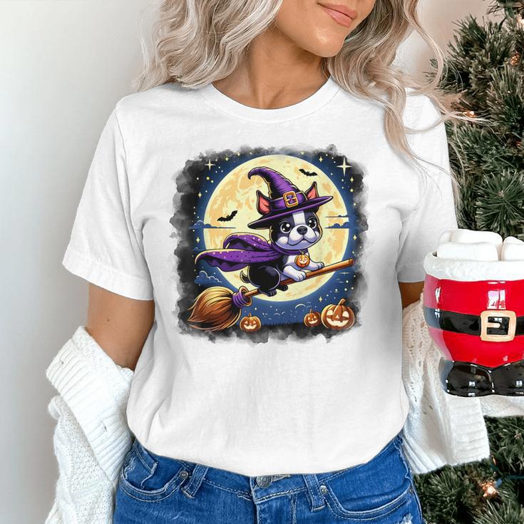 Cute Boston Terrier Halloween Costume Dog Lover Women Girls Women's T-Shirt, Boston Terrier Halloween Shirts, gift for family, gift for coworker