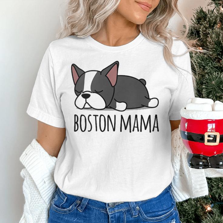 Cute Boston Terrier Boston Mama Women's T-Shirt, gift for family, gift for coworker