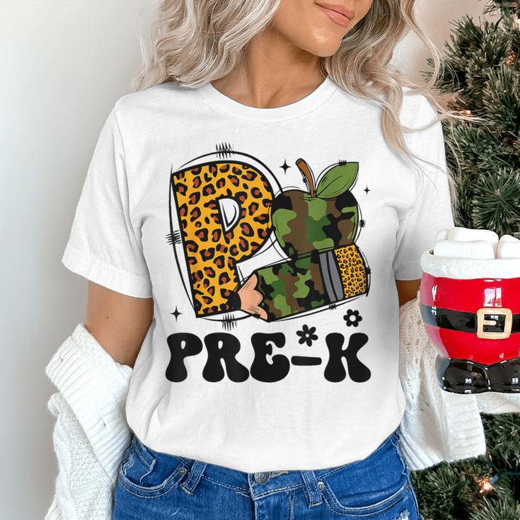 Cute Camo Pre K Back To School Teacher Kid Preschool Women's T-Shirt, gift for family, gift for coworker