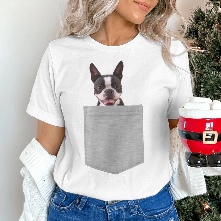 Dog In Your Pocket Boston Terrier For Men Women Girls Kids Women's T-Shirt, gift for family, gift for coworker