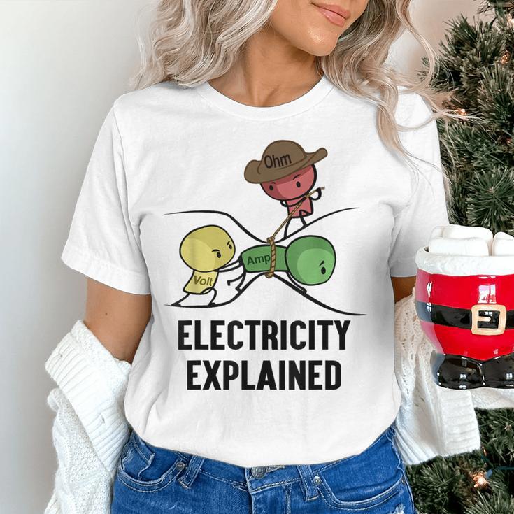 Electricity Explained Physics Nerd I Teacher School Women's T-Shirt, gift for family, gift for coworker Electricity Explained Physics Nerd I Teacher School Women's T-Shirt, gift for family, gift for coworker