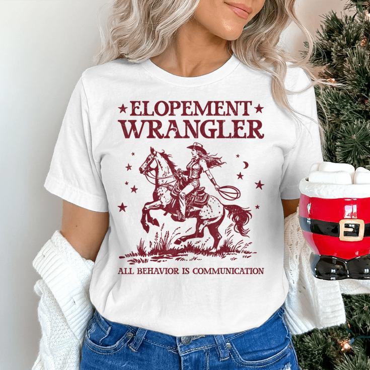 Elopement Wrangler Teacher ABA Behavior Support Cowboy Women's T-Shirt, gift for family, gift for coworker