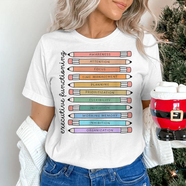 Executive Functioning Skills Back To School Sped Teacher SLP Women's T-Shirt, gift for family, gift for coworker Executive Functioning Skills Back To School Sped Teacher SLP Women's T-Shirt, gift for family, gift for coworker