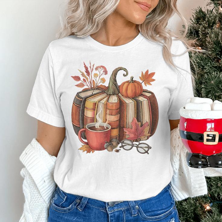 Fall Book Pumpkin Retro Reading Halloween Teacher Women's T-Shirt, gift for family, gift for coworker Fall Book Pumpkin Retro Reading Halloween Teacher Women's T-Shirt, gift for family, gift for coworker