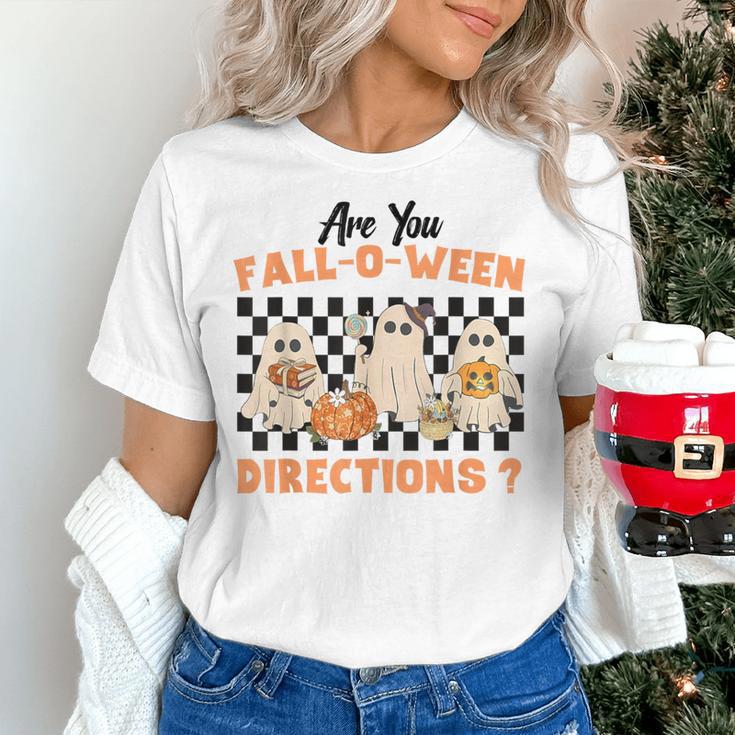 Are You Fall-O-Ween Directions Halloween Ghost Fall Teacher Women's T-Shirt, gift for family, gift for coworker