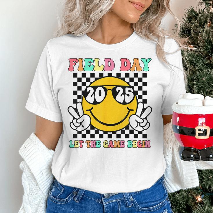 Field Day 2025 Let The Games Begin Yellow Team Teachers Kids Women's T-Shirt, gift for family, gift for coworker Field Day 2025 Let The Games Begin Yellow Team Teachers Kids Women's T-Shirt, gift for family, gift for coworker