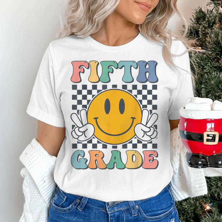 Fifth Grade Team Teachers Boys Girls Retro Smile 5th Grade Women's T-Shirt, gift for family, gift for coworker
