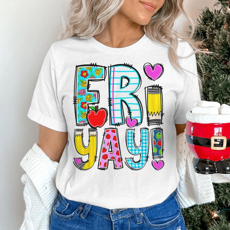 Happy Fri-Yay Friday Lovers Fun Teacher Life FriYay Weekend Women's T-Shirt, gift for family, gift for coworker Happy Fri-Yay Friday Lovers Fun Teacher Life FriYay Weekend Women's T-Shirt, gift for family, gift for coworker