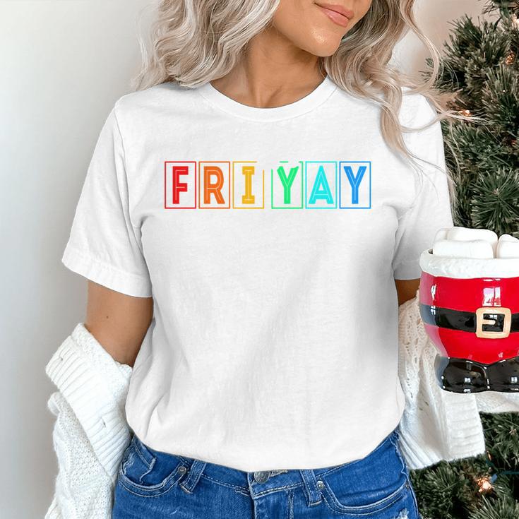 Happy Fri Yay Teacher Friday Women's T-Shirt, gift for family, gift for coworker