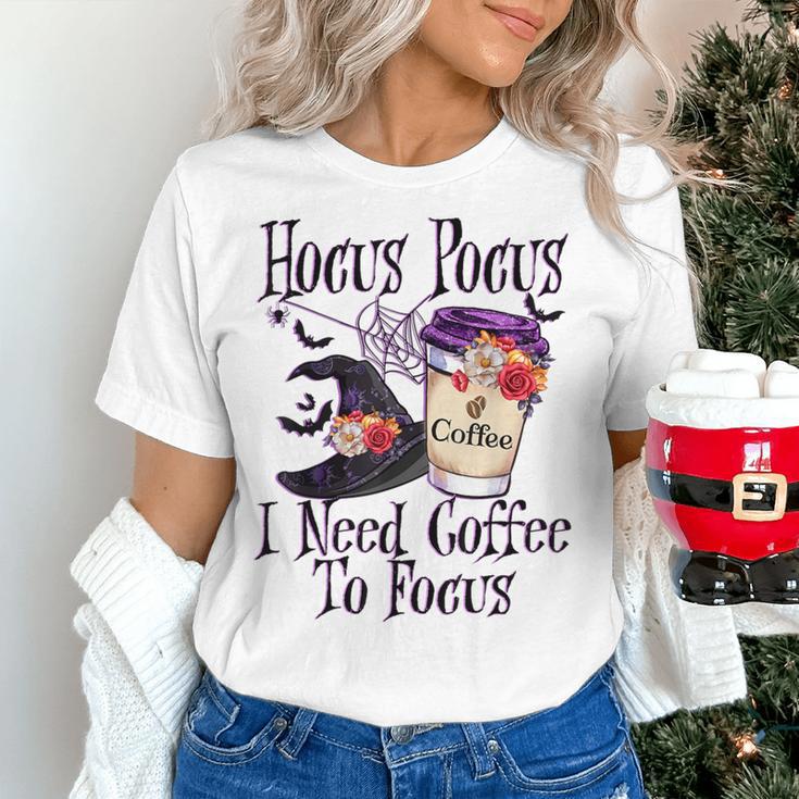 Hocus Pocus I Need Coffee To Focus Halloween Teacher Women's T-Shirt, gift for family, gift for coworker Hocus Pocus I Need Coffee To Focus Halloween Teacher Women's T-Shirt, gift for family, gift for coworker