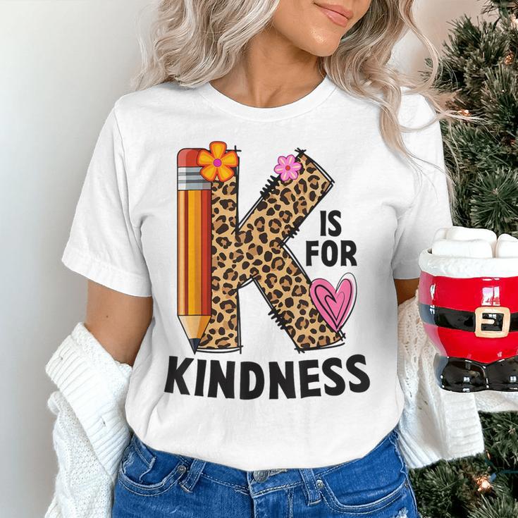 K Is For Kindness Unity Day Teacher Kids Women's T-Shirt, gift for family, gift for coworker
