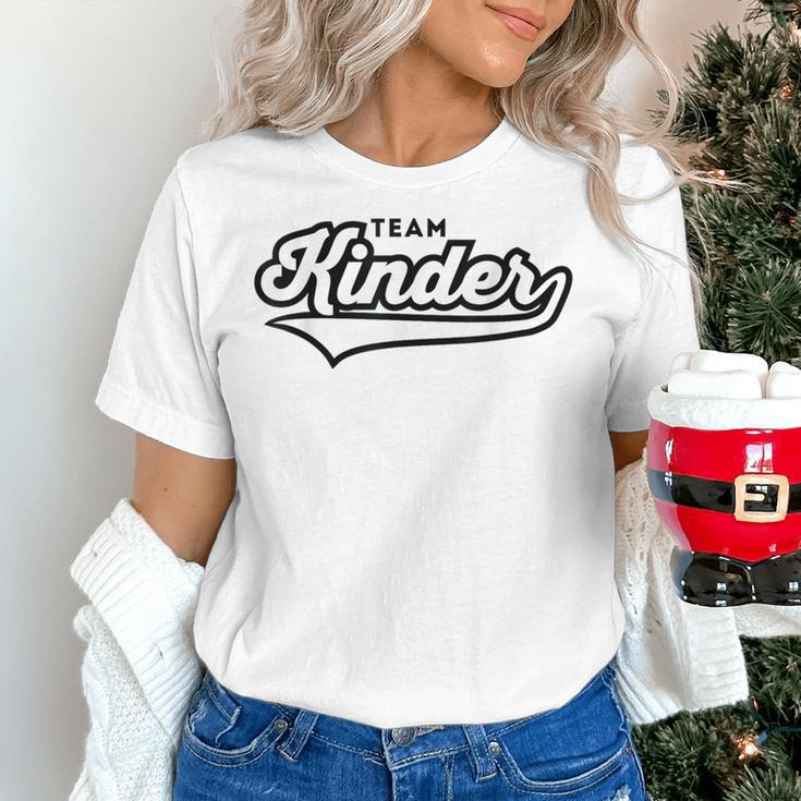 Kindergarten TEAM School Teacher Kinder Baseball-Style Shirt Women's T-Shirt, gift for family, gift for coworker