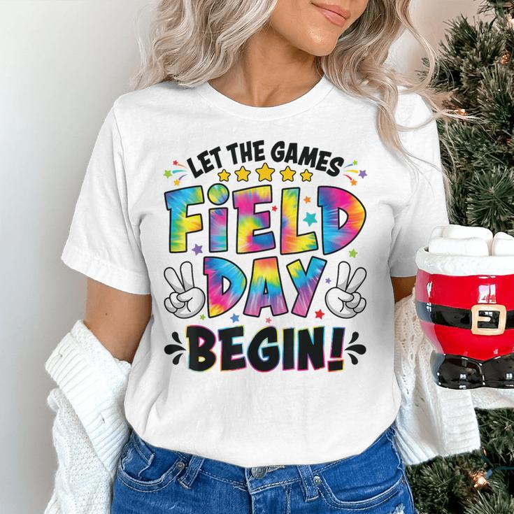 Let The Games Field Day Begin Tie Dye Adults Teacher Kids Women's T-Shirt, gift for family, gift for coworker