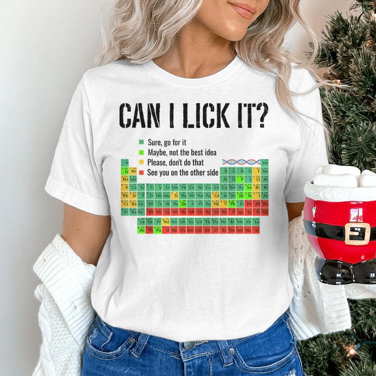 Can I Lick It Periodic Table Chart Science Teacher Women's T-Shirt, Science Teacher Shirts, gift for family, gift for coworker