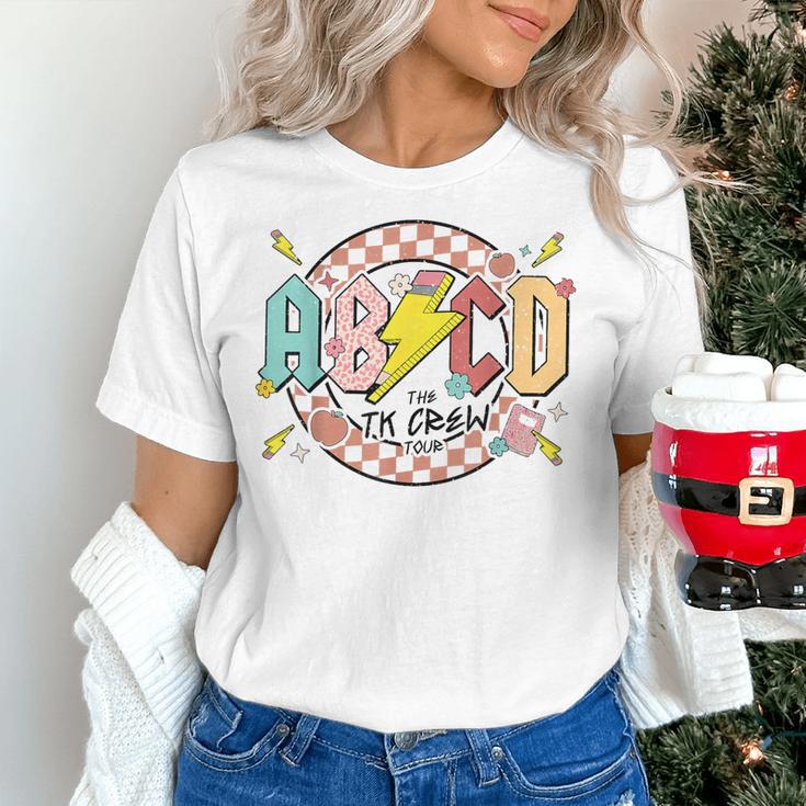 Retro ABCD Transitional Kindergarten Teacher Tour TK Teacher Women's T-Shirt, gift for family, gift for coworker Retro ABCD Transitional Kindergarten Teacher Tour TK Teacher Women's T-Shirt, gift for family, gift for coworker