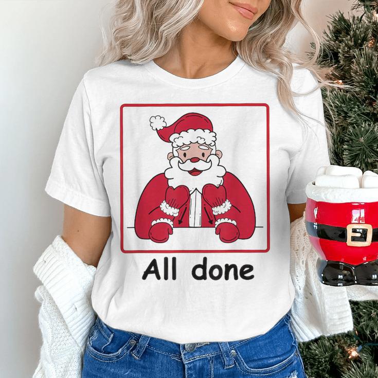 Retro All Done Christmas Special Ed Teacher Team Santa Women Women's T-Shirt, gift for family, gift for coworker Retro All Done Christmas Special Ed Teacher Team Santa Women Women's T-Shirt, gift for family, gift for coworker