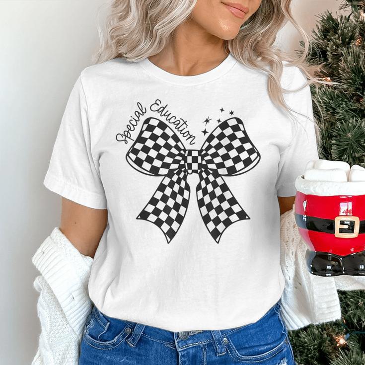 Retro Special Education Squad Coquette Bow SPED Teacher Women's T-Shirt, gift for family, gift for coworker Retro Special Education Squad Coquette Bow SPED Teacher Women's T-Shirt, gift for family, gift for coworker