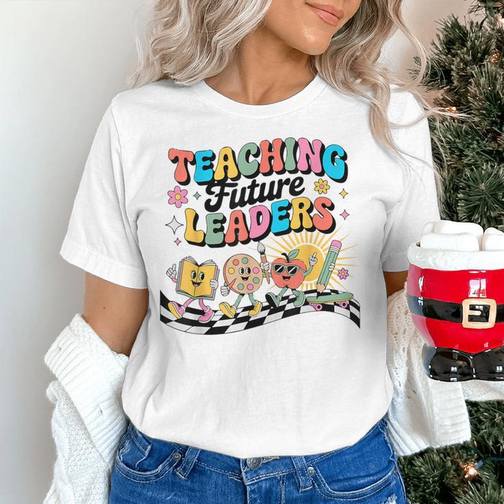 Retro Teaching Future Leaders Groovy Teacher Back To School Women's T-Shirt, Future Teacher Shirts, Groovy Teacher Shirts, gift for family, gift for coworker Retro Teaching Future Leaders Groovy Teacher Back To School Women's T-Shirt, Future Teacher Shirts, Groovy Teacher Shirts, gift for family, gift for coworker