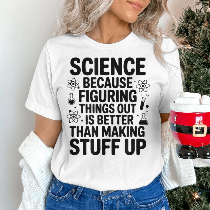 Science Because Figuring Things Out Teacher Scientific Adult Women's T-Shirt, Science Teacher Shirts, gift for family, gift for coworker
