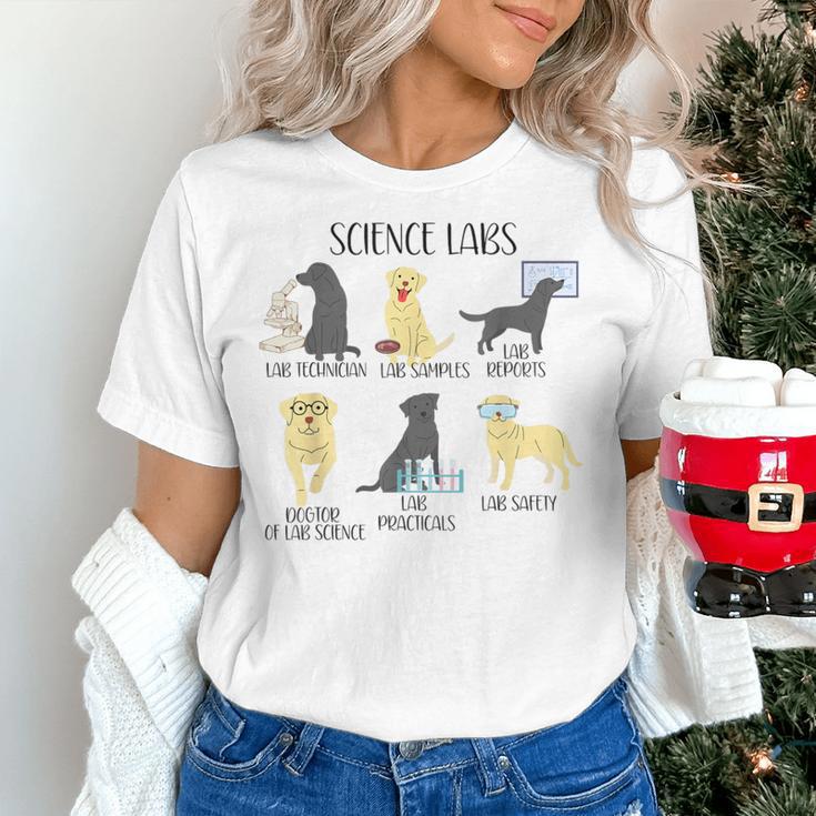 Science Labs Dogs Labrador Retriever Science Teacher Women's T-Shirt, Science Teacher Shirts, gift for family, gift for coworker