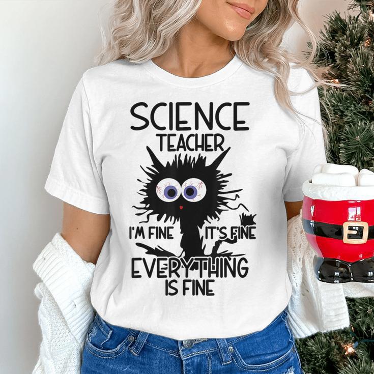 Science Teacher Appreciation Merch -Adults -Youth Grey Classic Fit Modern Science Theme Cartoon Women's T-Shirt, Science Teacher Shirts, gift for family, gift for coworker