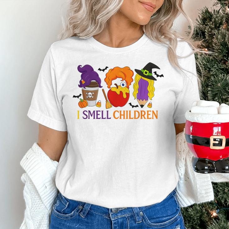 I Smell Children Witch Teacher Halloween Trick Or Teach Women's T-Shirt, gift for family, gift for coworker I Smell Children Witch Teacher Halloween Trick Or Teach Women's T-Shirt, gift for family, gift for coworker