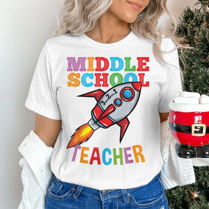 Space Middle School Teacher Back To School Men Women Kids Women's T-Shirt, gift for family, gift for coworker