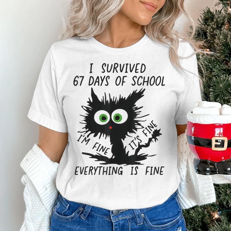 I Survived 67 Days Of School Teachers Students Humor Women's T-Shirt, gift for family, gift for coworker