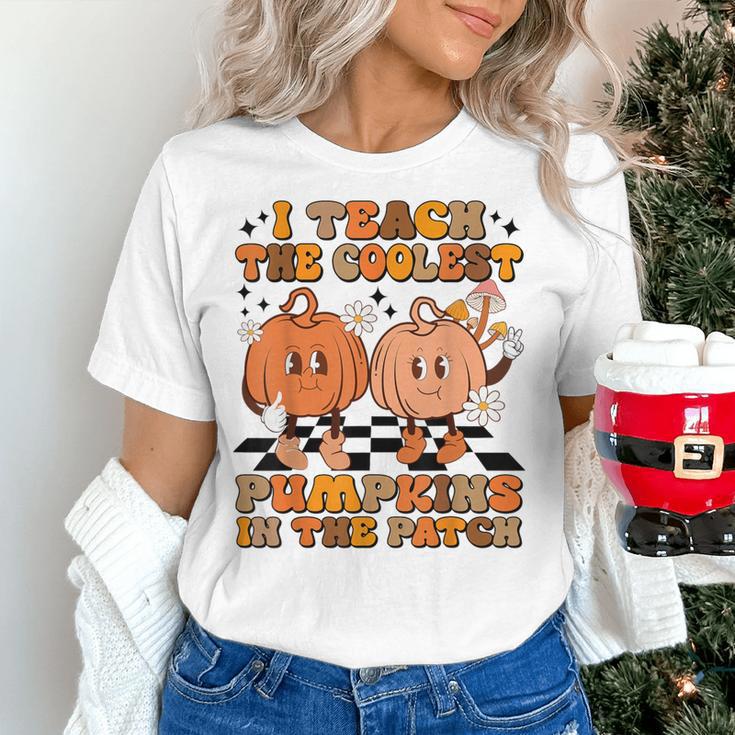 I Teach The Coolest Pumpkins In The Patch Teacher Halloween Women's T-Shirt, gift for family, gift for coworker