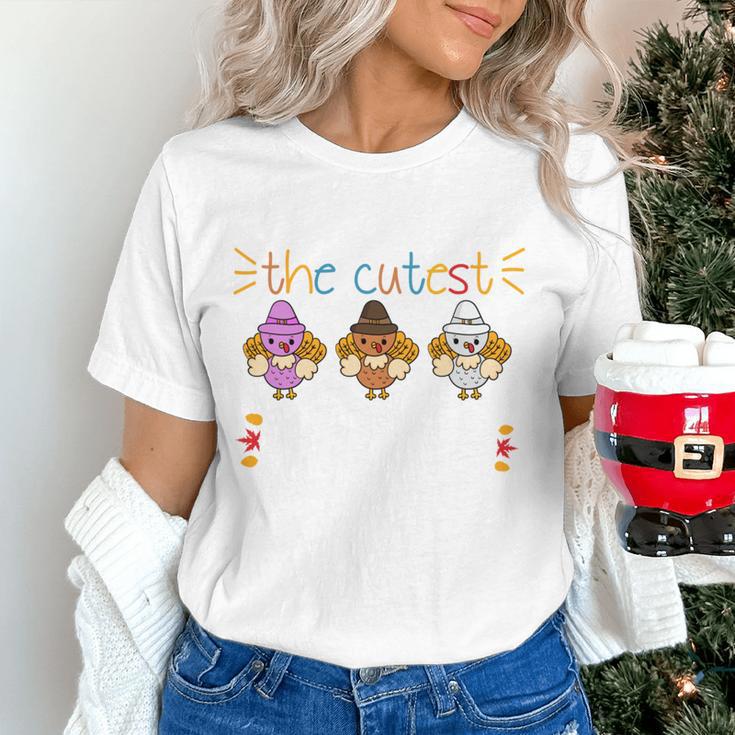 I Teach The Cutest Turkeys School Teachers Thanksgiving Women's T-Shirt, gift for family, gift for coworker