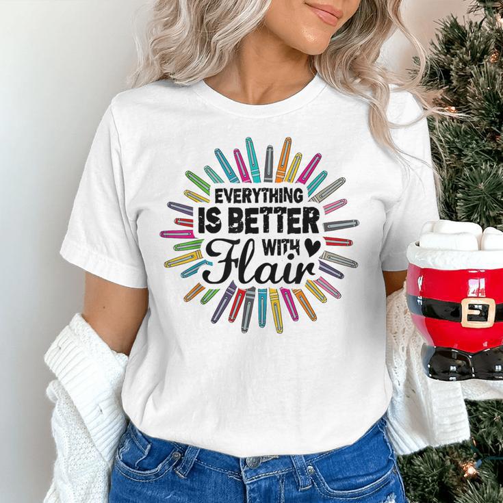 Teacher Flair Pen Art Lover School Supplies Women's T-Shirt, gift for family, gift for coworker Teacher Flair Pen Art Lover School Supplies Women's T-Shirt, gift for family, gift for coworker