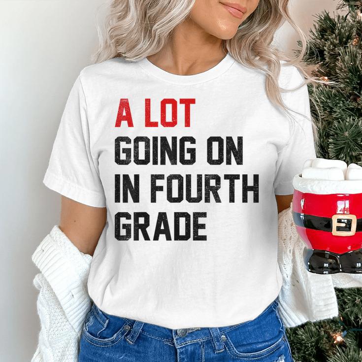 Teacher A Lot Going On In Fourth Grade Back To School Women's T-Shirt, gift for family, gift for coworker Teacher A Lot Going On In Fourth Grade Back To School Women's T-Shirt, gift for family, gift for coworker