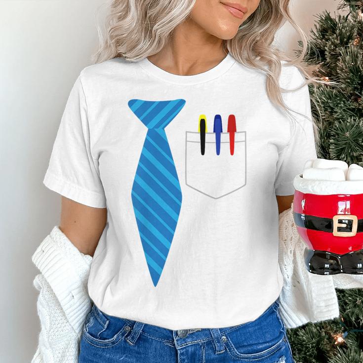 Teacher Tie & Pocket Protector Costume School Women's T-Shirt, gift for family, gift for coworker Teacher Tie & Pocket Protector Costume School Women's T-Shirt, gift for family, gift for coworker