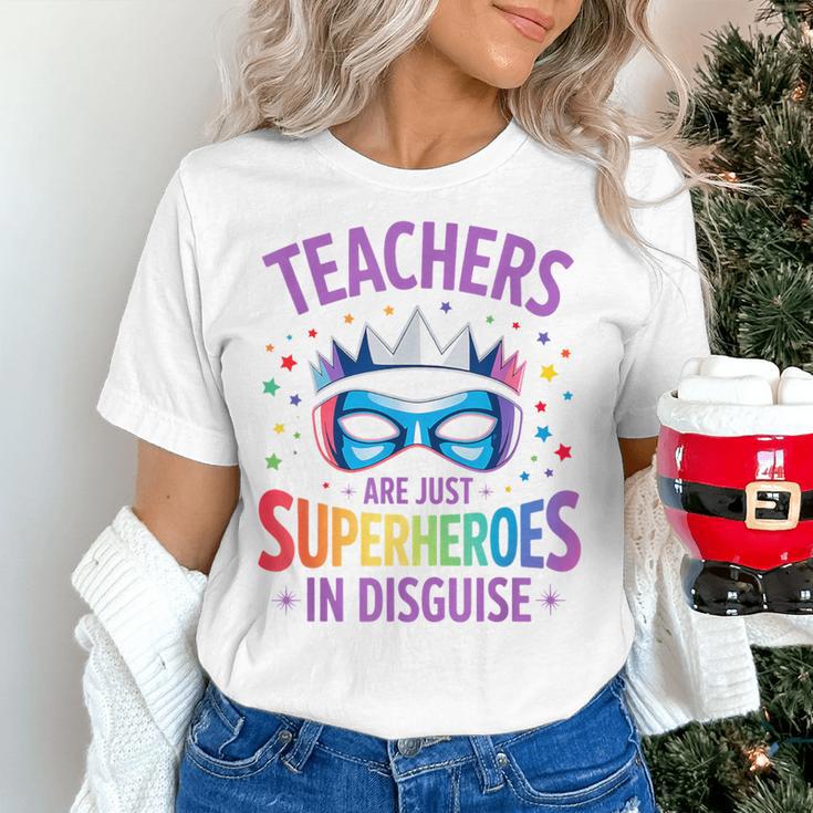 Teachers Are Just Superheroes In Disguise Back To School Women's T-Shirt, gift for family, gift for coworker