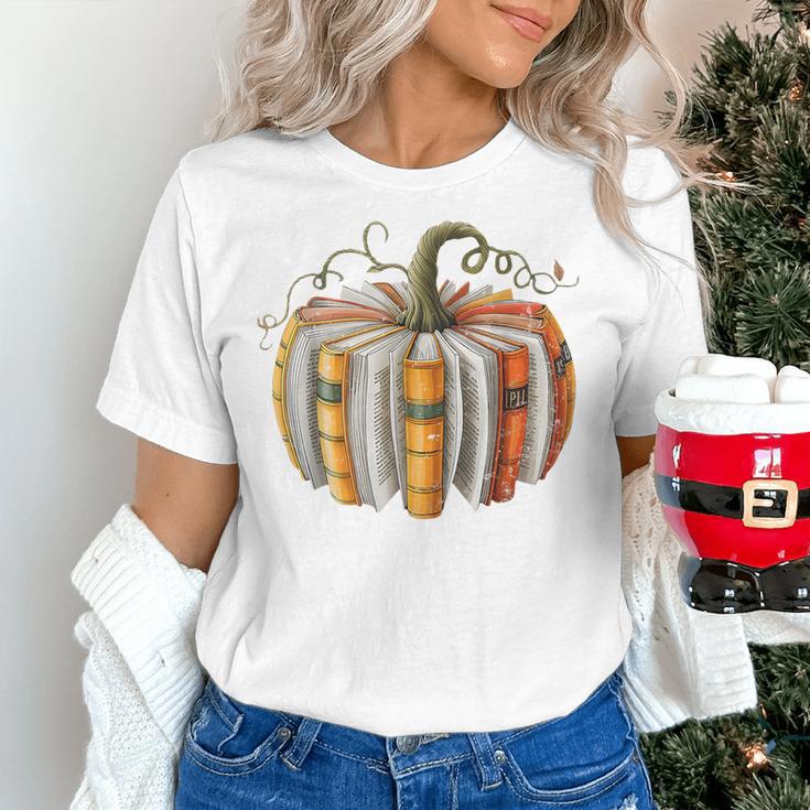 Teachers Students Fall Book Pumpkin Fall Librarians Bookworm Women's T-Shirt, gift for family, gift for coworker Teachers Students Fall Book Pumpkin Fall Librarians Bookworm Women's T-Shirt, gift for family, gift for coworker
