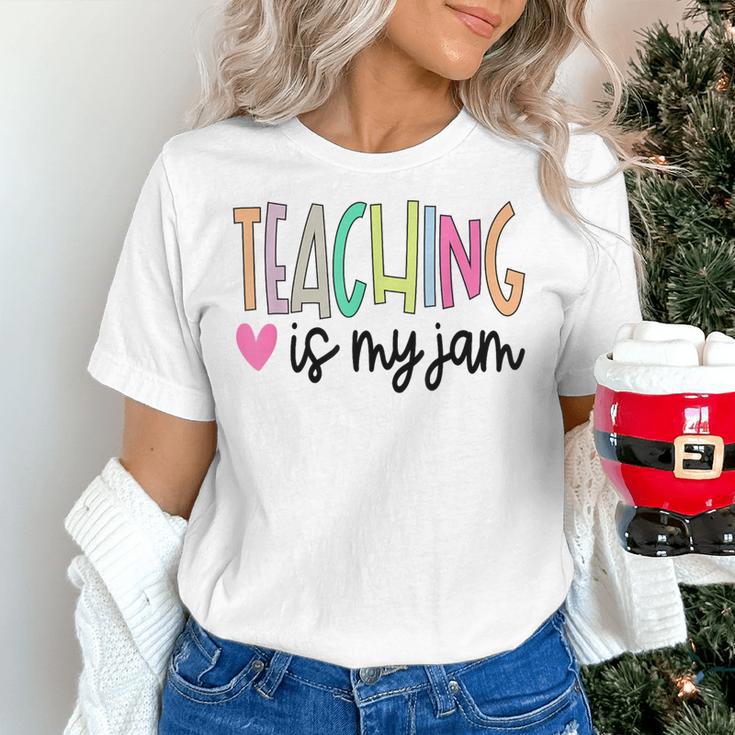 Teaching Is My Jam For Women Teacher Cute Teachers Outfit Women's T-Shirt, gift for family, gift for coworker