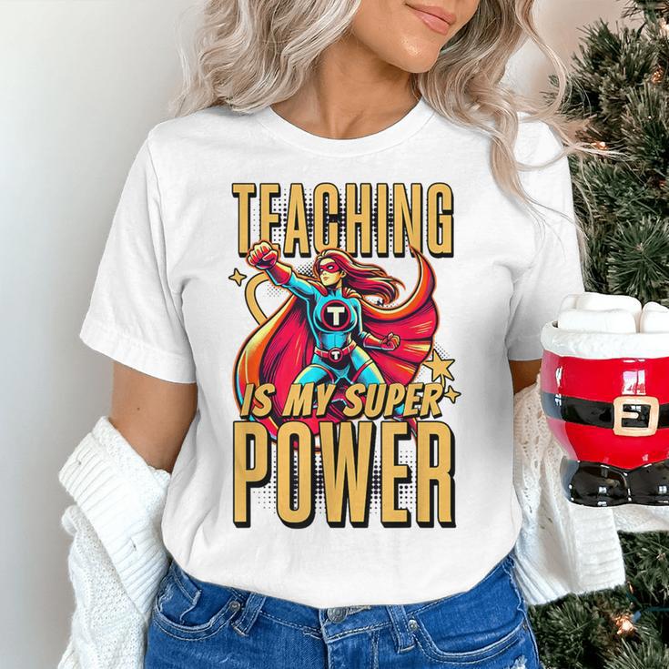 Teaching Is My Super Power Superhero Teacher Women's T-Shirt, Super Teacher Shirts, gift for family, gift for coworker Teaching Is My Super Power Superhero Teacher Women's T-Shirt, Super Teacher Shirts, gift for family, gift for coworker