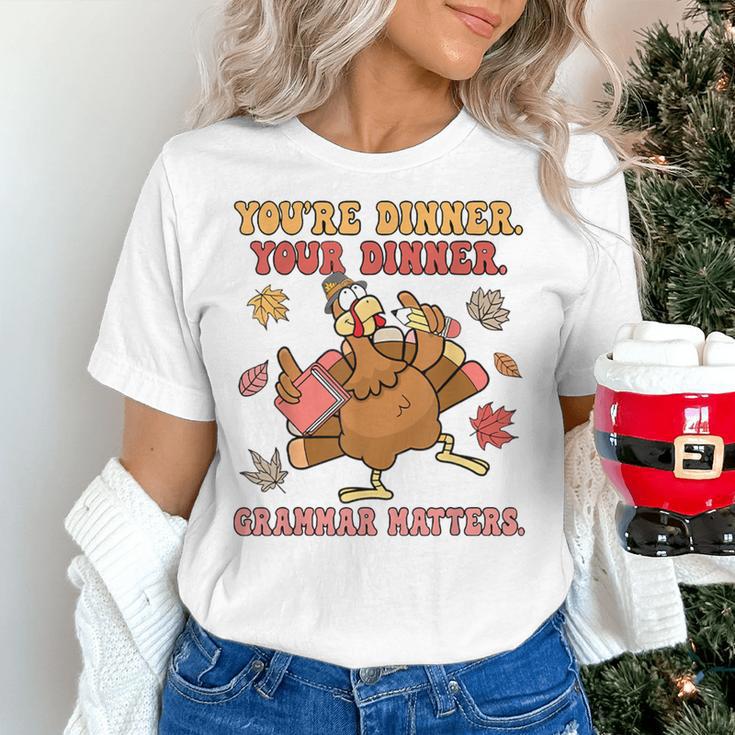 Thanksgiving Grammar Thankful English Teacher Fall Turkey Women's T-Shirt, English Teacher Shirts, gift for family, gift for coworker Thanksgiving Grammar Thankful English Teacher Fall Turkey Women's T-Shirt, English Teacher Shirts, gift for family, gift for coworker