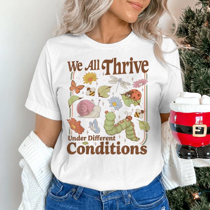 We All Thrive Under Different Conditions SPED Teacher Women's T-Shirt, gift for family, gift for coworker We All Thrive Under Different Conditions SPED Teacher Women's T-Shirt, gift for family, gift for coworker