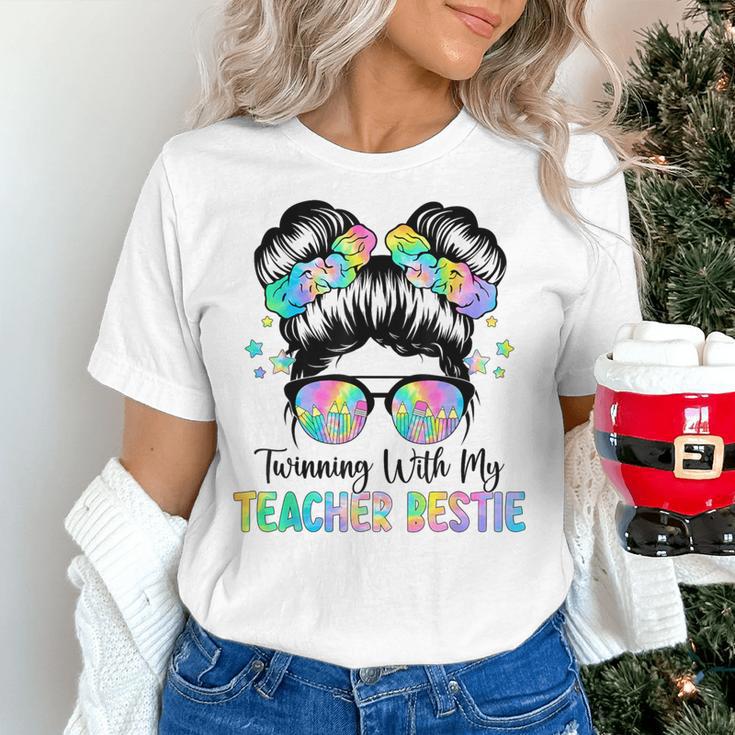 Twin Day Friends Teacher Twinning With My Bestie Women's T-Shirt, gift for family, gift for coworker