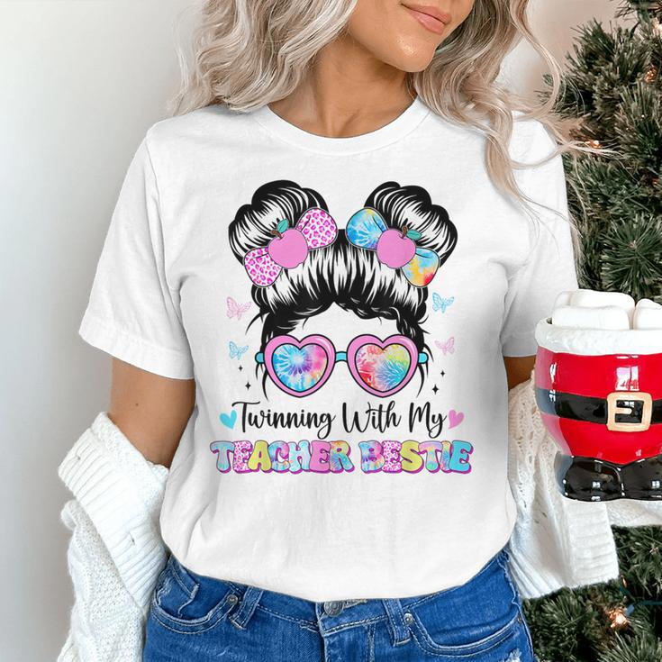 Twinning With My Teacher Bestie Twin Day Friends Teacher Women's T-Shirt, gift for family, gift for coworker Twinning With My Teacher Bestie Twin Day Friends Teacher Women's T-Shirt, gift for family, gift for coworker