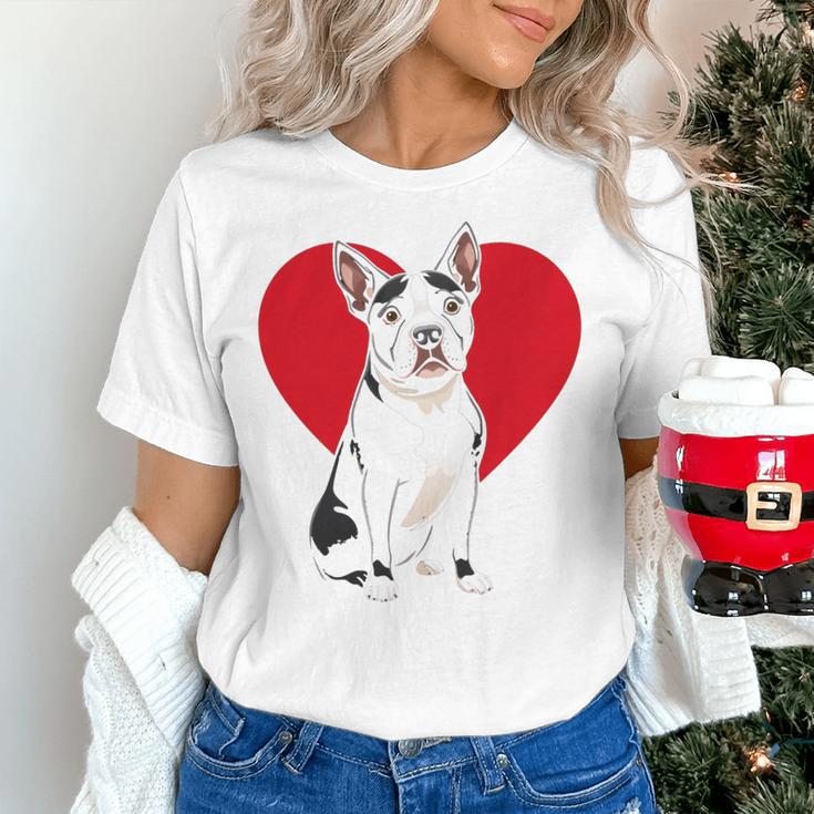 Valentine's Day Boston Terrier Lover Women's T-Shirt, gift for family, gift for coworker