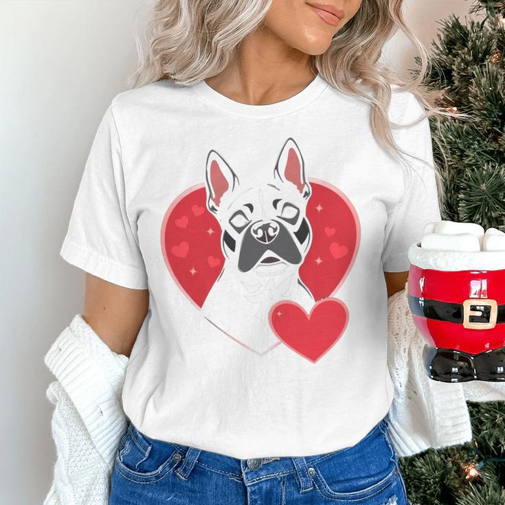 Valentine's Day Boston Terrier Women's T-Shirt, gift for family, gift for coworker