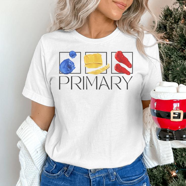 Women Art Teacher Back To School Artist Primary Color Theory Women's T-Shirt, gift for family, gift for coworker