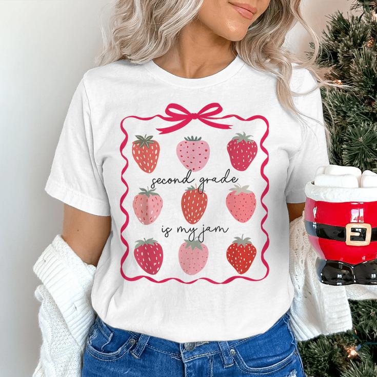 Women Second Grade Is My Jam Strawberry First Kids Teacher Women's T-Shirt, First Grade Teacher Shirts, gift for family, gift for coworker Women Second Grade Is My Jam Strawberry First Kids Teacher Women's T-Shirt, First Grade Teacher Shirts, gift for family, gift for coworker