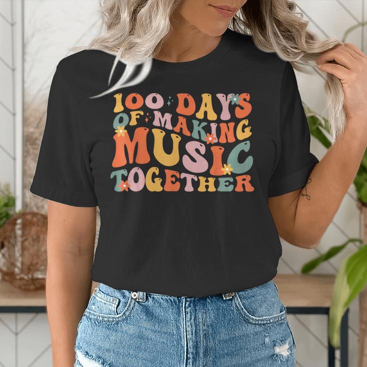100 Days Of School Music Teacher Women's T-Shirt, funny gift