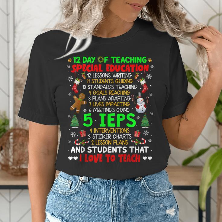 12 Days Of Teaching Special Education IEPS SPED Teacher Xmas Women's T-Shirt, funny gift 12 Days Of Teaching Special Education IEPS SPED Teacher Xmas Women's T-Shirt, funny gift