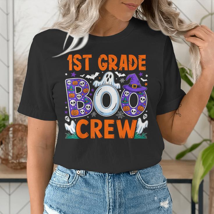 1st Grade Boo Crew First Grade Teacher Kids Happy Halloween Women's T-Shirt, First Grade Teacher Shirts, funny gift